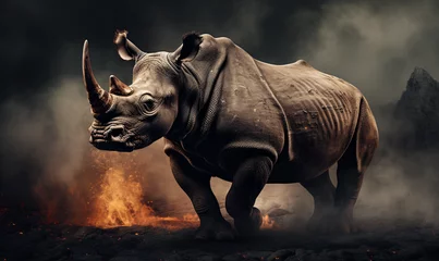 Fotobehang Rhino © Annika