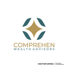 Abstract hexagon logo vector illustration