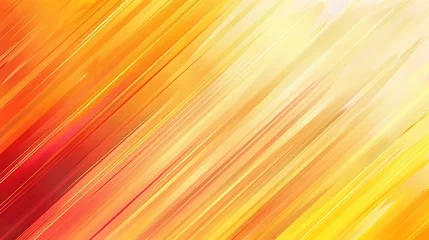 Deurstickers An abstract background with diagonal striped gradients in shades of yellow and orange, resembling a sunset over a beach © Color Crafts