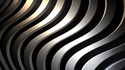 An abstract background with horizontal striped gradients in shades of black and white, resembling a zebra pattern at night