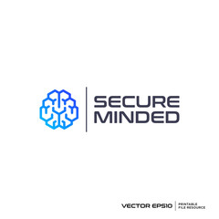 Brain Abstract technology logo illustration