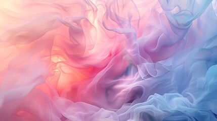 An ethereal atmosphere captured in an abstract composition, where soft pastel hues blend...