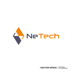 Abstract monogram logo vector illustration