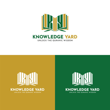 Knowledge Yard Qura Research Institute Lettermark Monogram Combination Mark Logo Design
