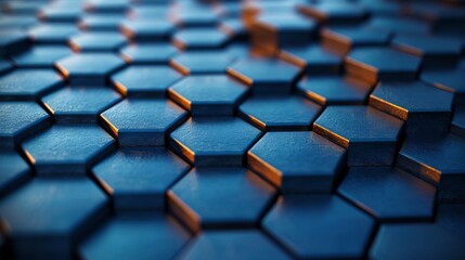 Hexagonal background with abstract technology. 3D rendering
