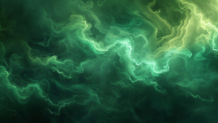 Enigmatic Elegance: Abstract Wallpaper Illustration with Green Smoke