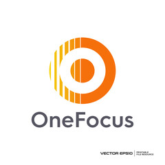 Letter O focus logo vector illustration