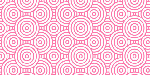 Modern diamond geometric waves spiral pattern and abstract circle wave transparent lines. pink seamless tile stripe geomatics create retro square line backdrop pattern background. Overlapping Pattern.