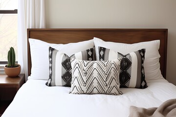 Tribal Print Mix Decor Pillow for Minimalist Bedroom Bed Aesthetics