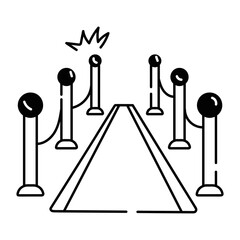 Download this linear icon of museum entrance 
