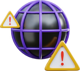 Internet Warning 3D icon