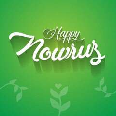 Happy Novruz lettering. Nowruz greeting. Iranian, persian new year.