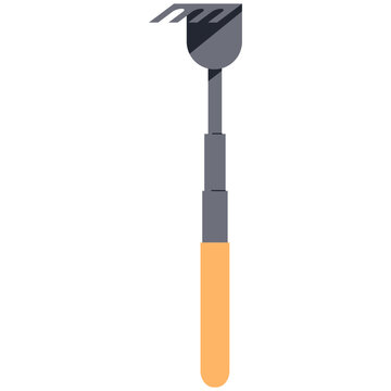 Telescopic back scratcher vector cartoon illustration isolated on a white background.