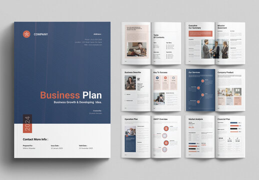 Business Plan Template Brochure Layout