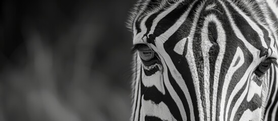 Majestic Zebra: An Up-Close Look at the Beautiful Striped Patterns on a Zebra's Head