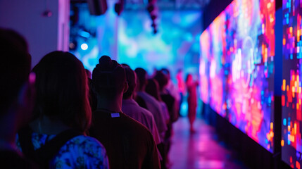 A captivating product launch event with immersive experiences live performances and interactive showcases capturing the excitement anticipation and buzz surrounding new marketing initiatives and