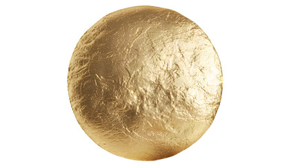  A sumptuous gold cushion featuring intricate textures, Transparent background