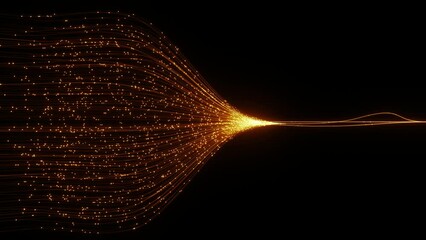 AI Model Training Deep learning  AI Acceleration Futuristic abstract background Energy Lines.