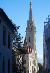The Matthias Church in Budapest, with its stunning architecture and rich history, stands as a symbol of the city's cultural heritage and religious significance - 747118759
