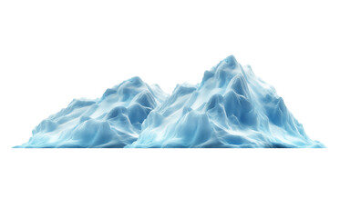 Snow mountain isolated transparency background.