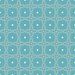 Vector turquoise seamless pattern background: Simple Quiet Lattice.