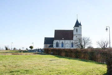 Fototapeta na wymiar Eglise de Sacquenville - Eure - Normandie - France