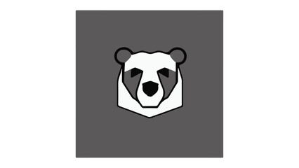 bear head face shape vector