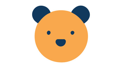 simple shape of a bear vector