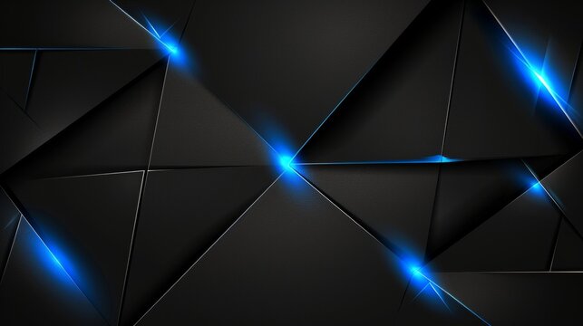 Vivid 3d abstract background in black and blue with bright and eye catching elements