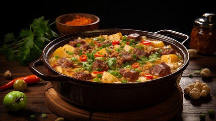 Rustic Locro Stew: Hearty Patriotic Dish for Food Photography