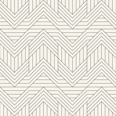 Vector seamless pattern. Repeating geometric elements. Stylish monochrome background design.