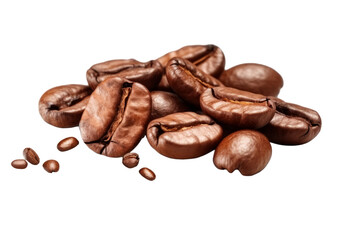 Obraz premium Coffee beans isolated on transparent background