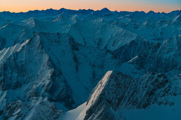 Mountain Sunrise view across the Bavarian Alps