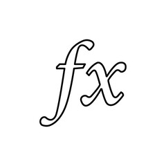 formula sign symbol vector icon