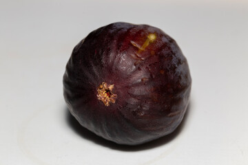 closeup of an organic purple fig