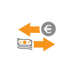 Currency flat icon design vector graphic of template, sign and symbol 