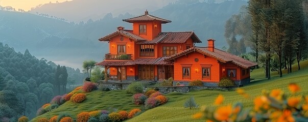 Obraz premium house in the mountains