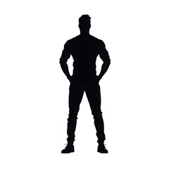 Collection of business man silhouettes set
