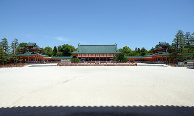 平安神宮　応天門から大極殿を望む　京都市左京区