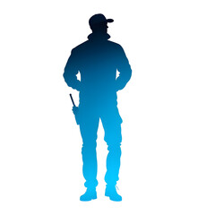 Collection of business man silhouettes set