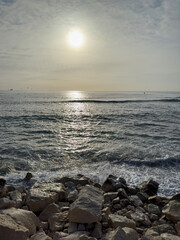 Fototapeta na wymiar Morning beach in Varna, Bulgaria.