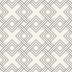 Vector seamless pattern. Repeating geometric elements. Stylish monochrome background design.