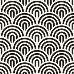 Vector seamless pattern. Repeating geometric elements. Stylish monochrome background design.