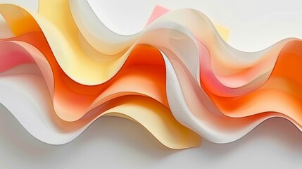 Obraz premium Elegant abstract background in yellow, orange, and white tones for design projects