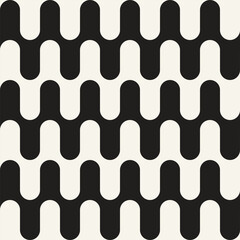 Vector seamless pattern. Repeating geometric elements. Stylish monochrome background design.