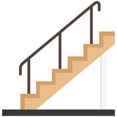 stairs multi color icon, use for modern concept, app, and web development	.