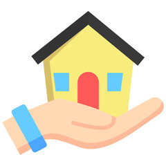 Fototapeta na wymiar house multi color icon, use for modern concept, app, and web development .