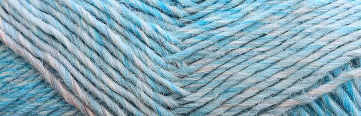 blue warm and cozy yarn ball of alpaca wool