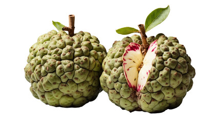 srikaya fruit on white