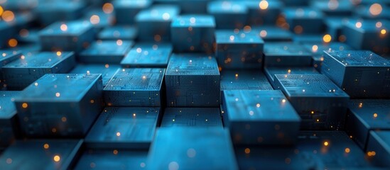 Obraz premium abstract blue squares background